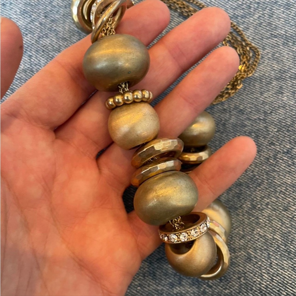 Bronze Beaded Statement Necklace #Statementjewelry - image 2